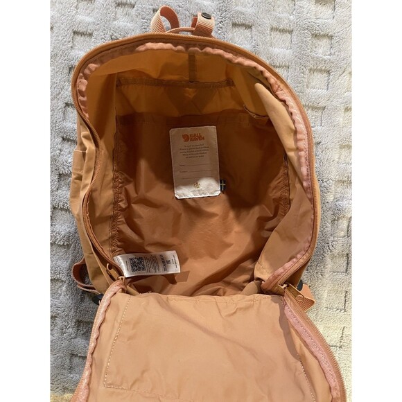 Fjallraven Kanken Classic 16L Backpack Peach Sand 23510 Logo Patch Bag Vinylon F main image 12